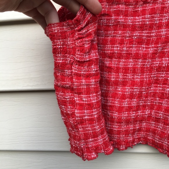 Hollister Red & white Crop Top Sz Large - Picture 4 of 10